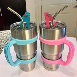 2 pcs Yeti 30 oz Stainless Steel Ramblers,full set